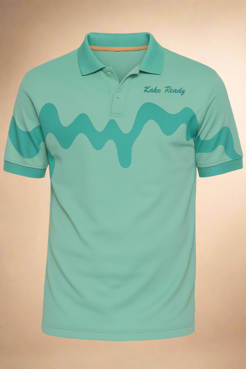Cool Mint Drip Terry Polo